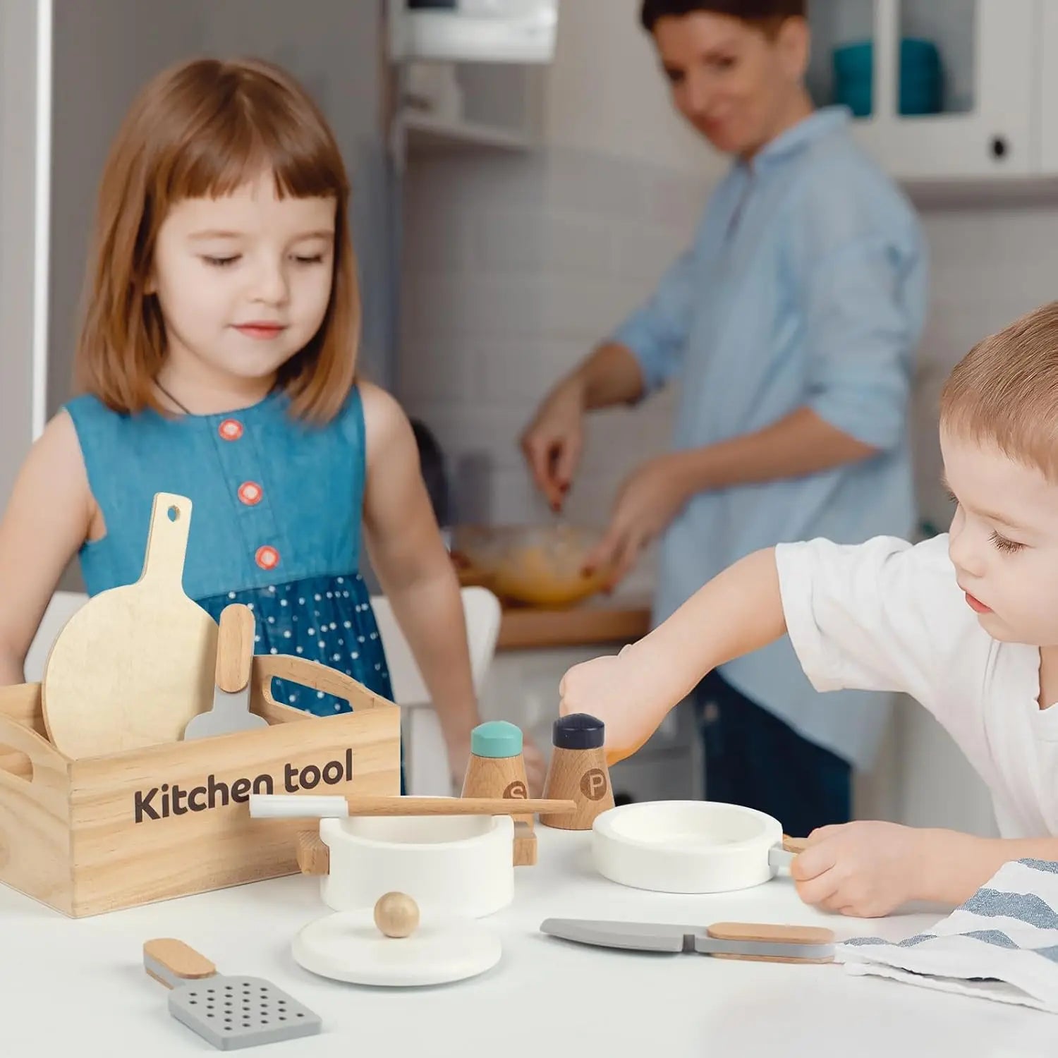 Wooden Pretend Play Kitchen Toys Cutting Food Accessories Set Fruit Vegetable Bakery Meat fish Early Educational Cognition Toys