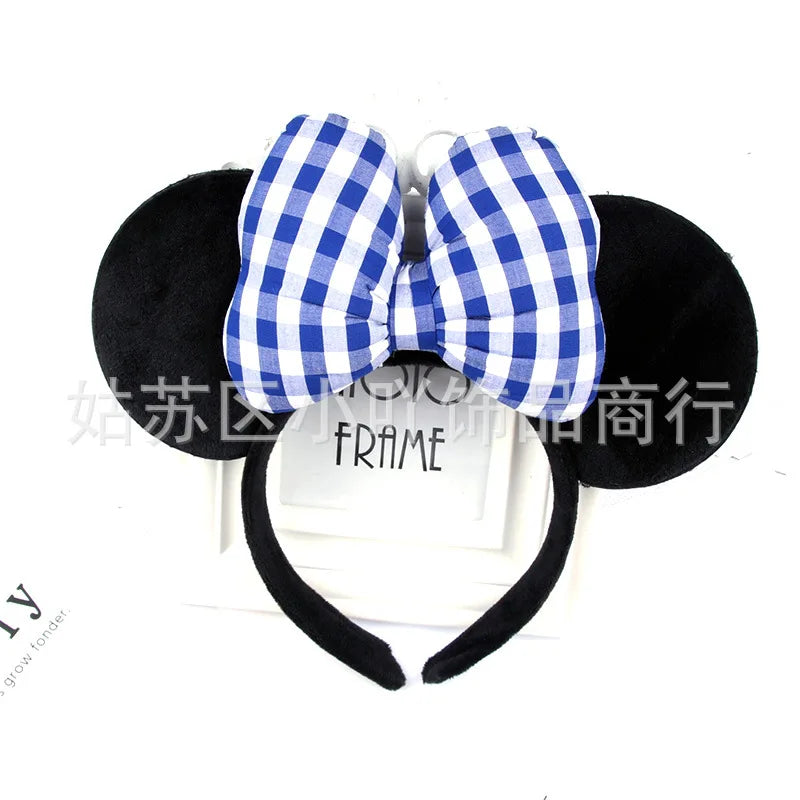 2023 New Cute Performance Party Headband Mickey Minnie Headband Mickey Mouse Bow DY Black Ear Headband Christmas HairAccessories
