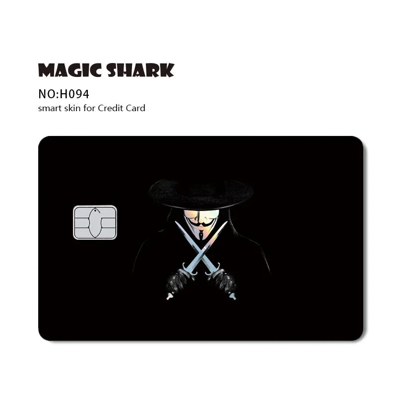 Magic Shark Mcloving Spider Anime Shinny Laser Holographic Matte Skin Film Sticker for Debit Bank Credit Card
