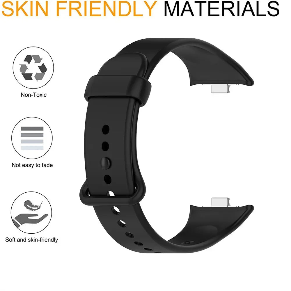 Soft Silicone Strap and One-piece Full Protective Case for Xiaomi Mi Band 9 Pro Strap Smart Band