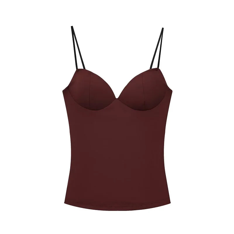 MUJER Sexy Corset Crop Top Woman Camisole Backless Short Tops for Women Sleeveless Bustier Tops Women Straps Tube Top Female