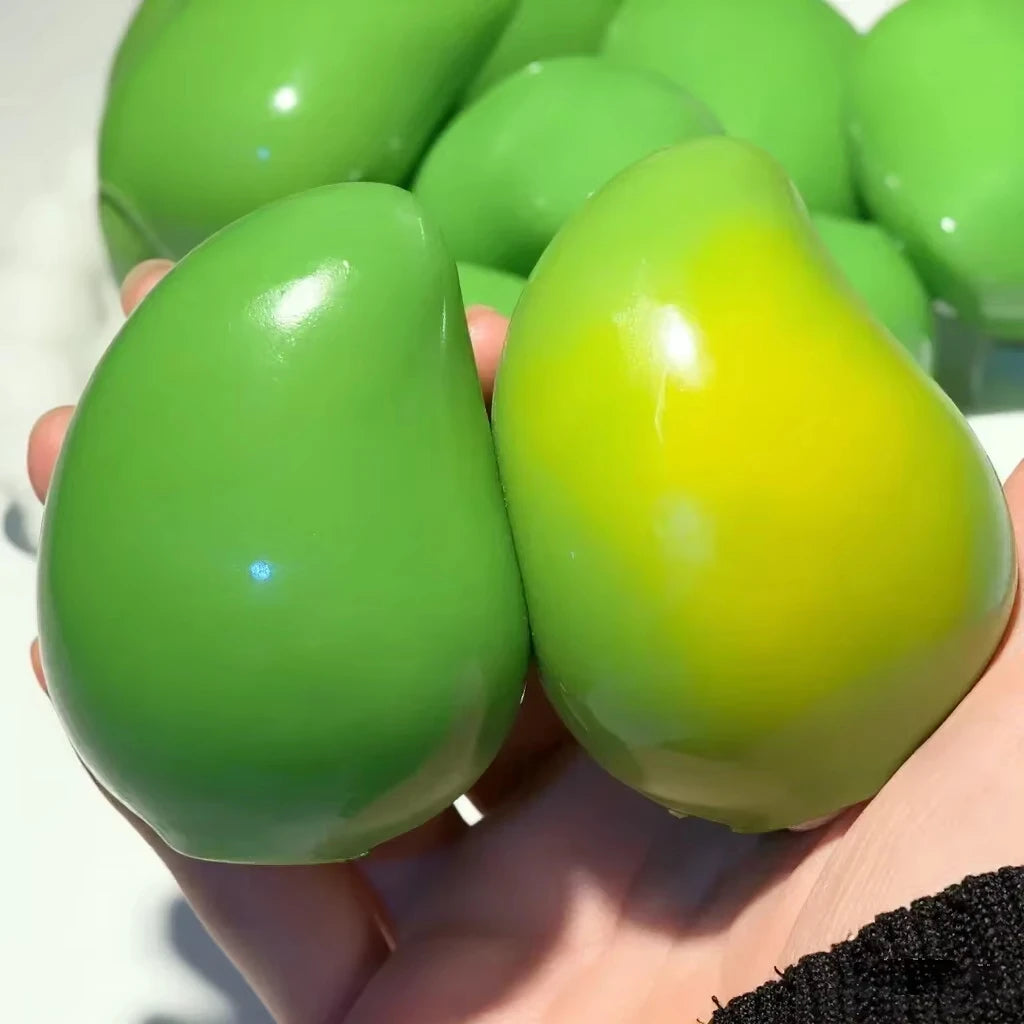 Ultra Soft Microfiber Temp Change Mango Handmade Ball Stress Relief Fidget Squeeze Toy ASMR Decompression Relaxation Toy Gift