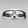 Motorcycle Glasses Windproof Motorcycle Helmet Glasses Sunglasses Retro Universal Folding Leather Retro Motorcycle Accessories