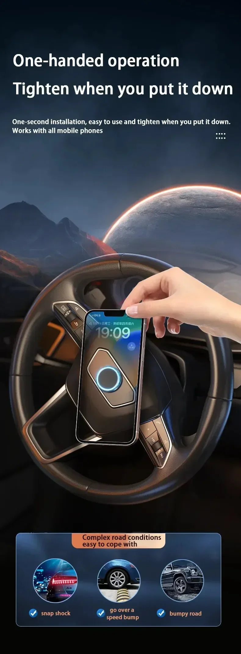 Magnetic Car Phone Holder Mount Without Gravity Mobile Cell GPS Magnet Suction Support In Car Bracket for iPhone Samsung Stand