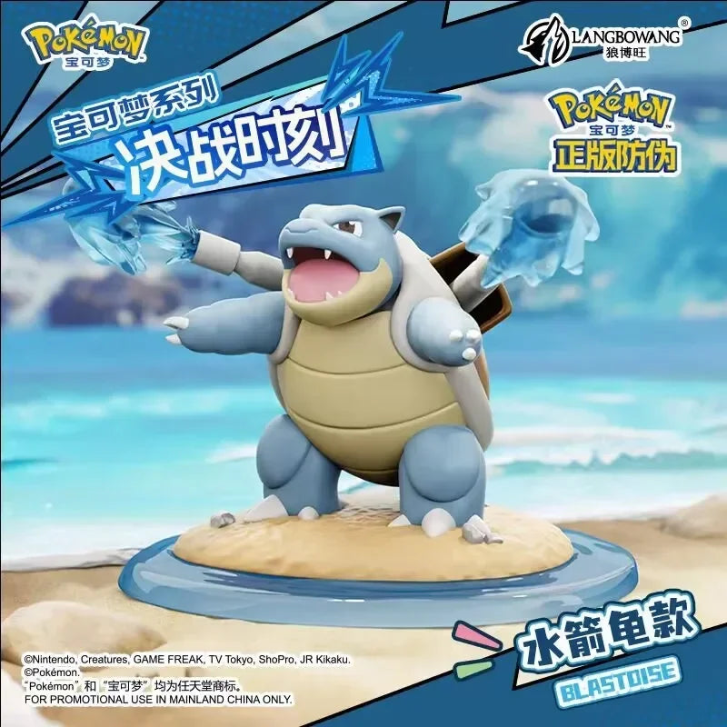 10cm Pokemon Figure Set, Charizard Blastoise Venasaur Arcanine Lapras, PVC Action Model Statue for Collection Display Gift