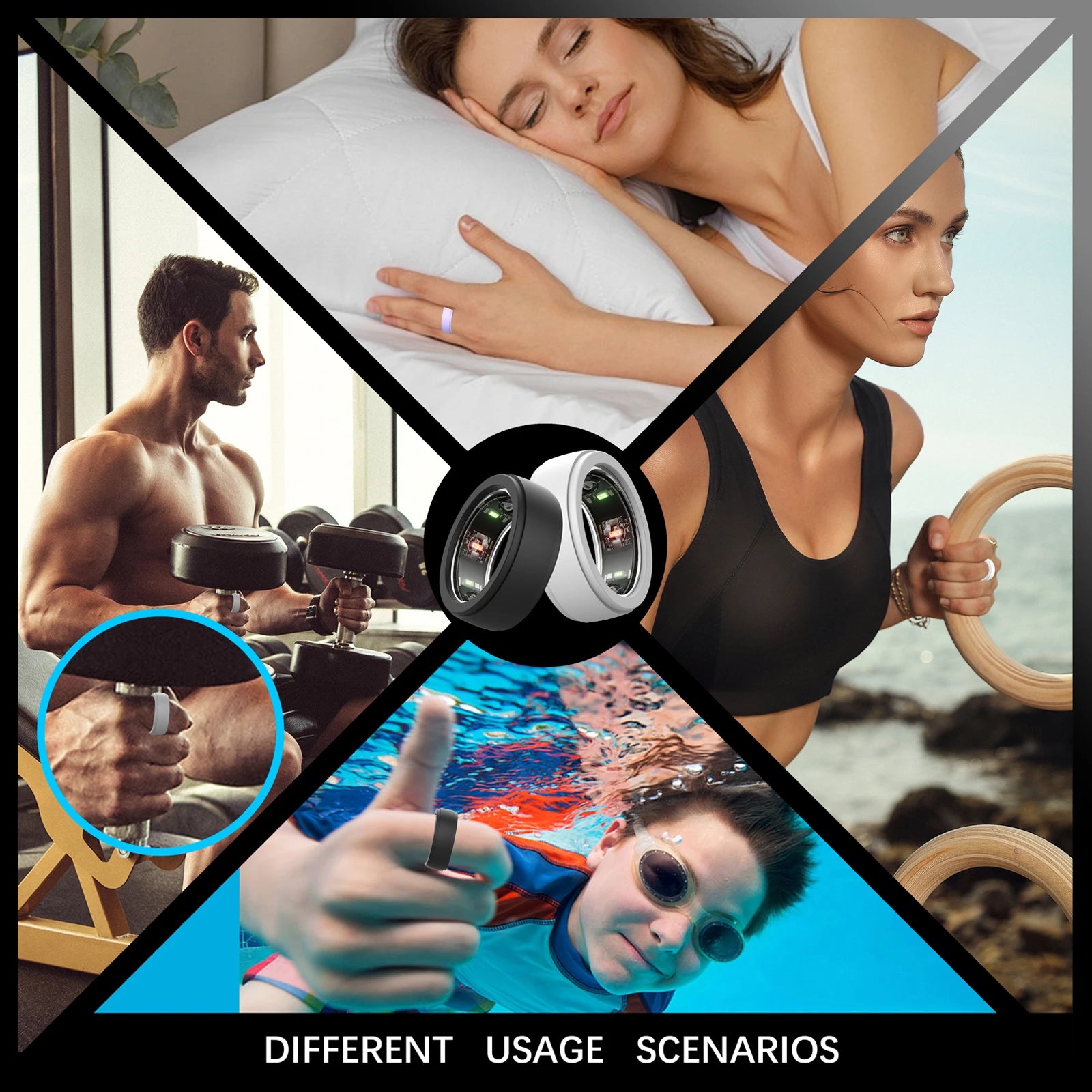Silicone Ring Protector Compatible with Oura Gen 4/3, Rings Cover Working Out Accessories Men Women Silicone Case Finger Wrapper