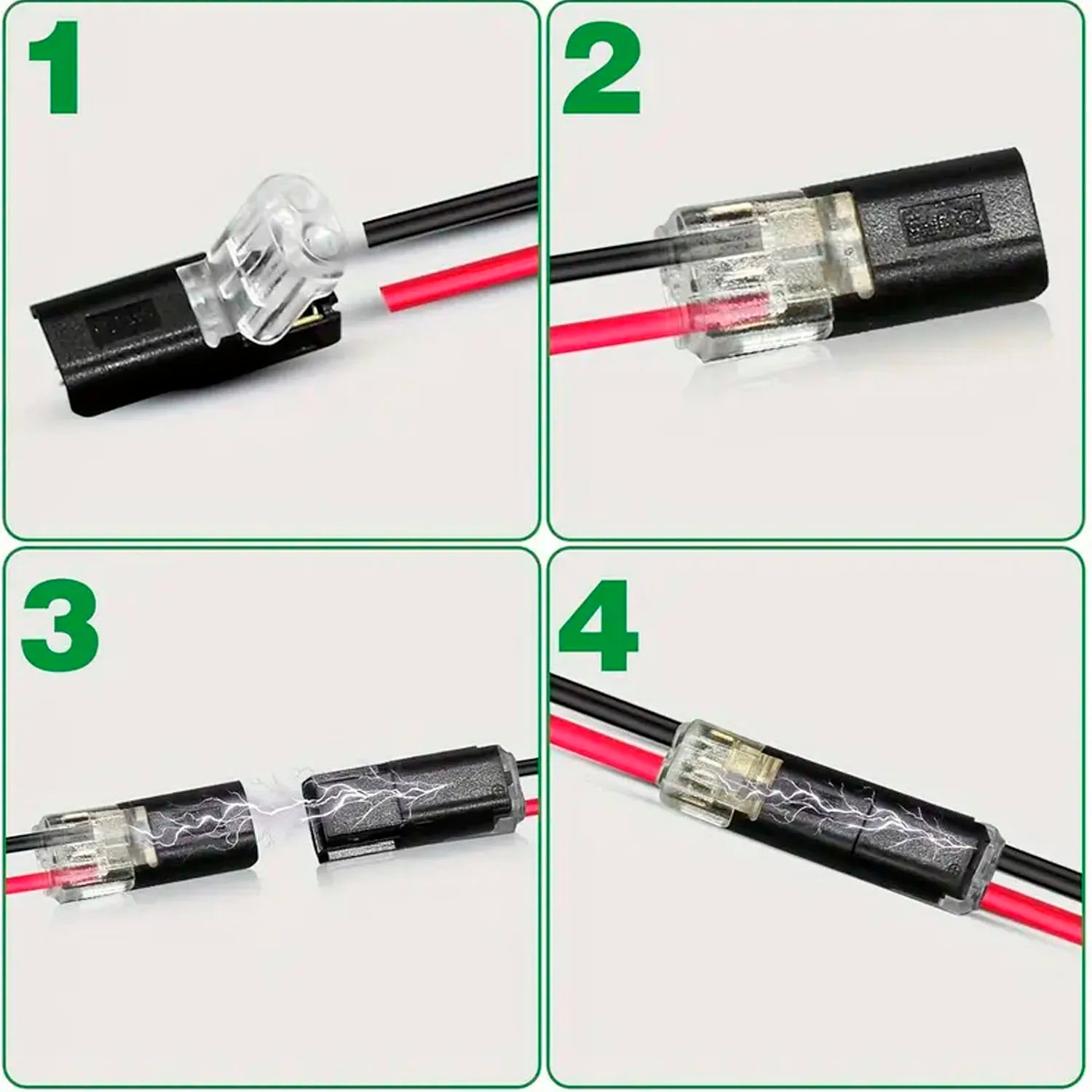 20-100P Double Wire Plug-in Connectors with Locking Buckle Car Wire 2 Way Terminal Block Waterproof Quick Connector Cable Clamps