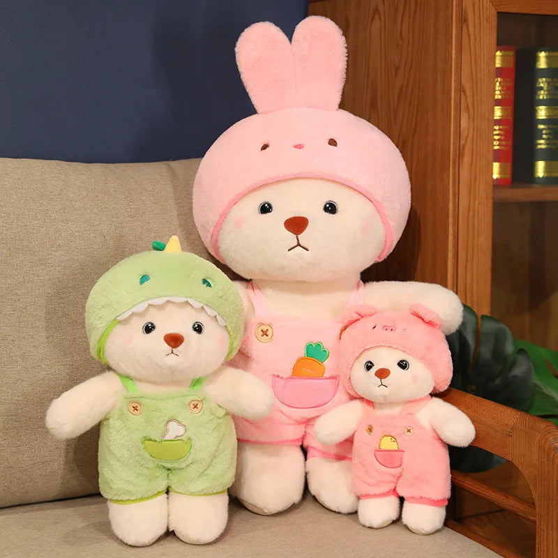 25/35cm Anime Cosplay Joint Bear Plush Toy Cute Stuffed Animals Bunny Duck Shark Pig Plushies Doll Kawaii Soft Toys For Girls