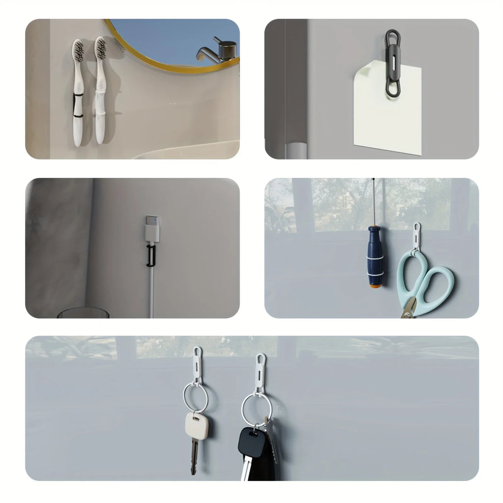 Magnetic Pen Holder Office Whiteboard Adhesive Pencil Hooks Adjustable Silicone Magnet Marker Holder For Refrigerator Blackboard