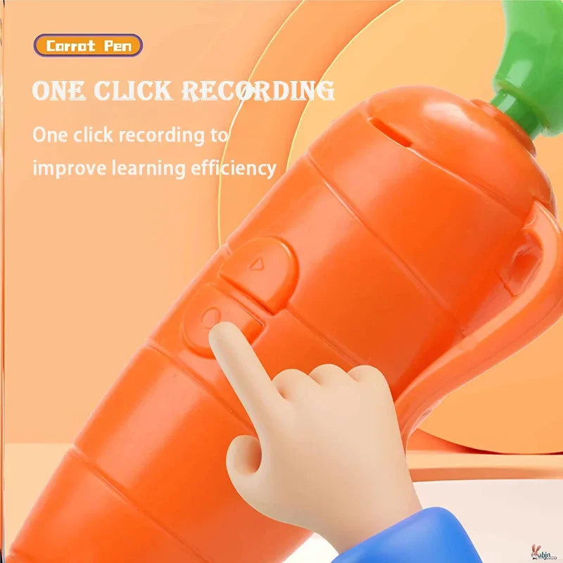 New Hot Sale Cute Carrot Voice Recorder Toy Ballpoint Pen 2 in 1 Multifunctional Writing Tool