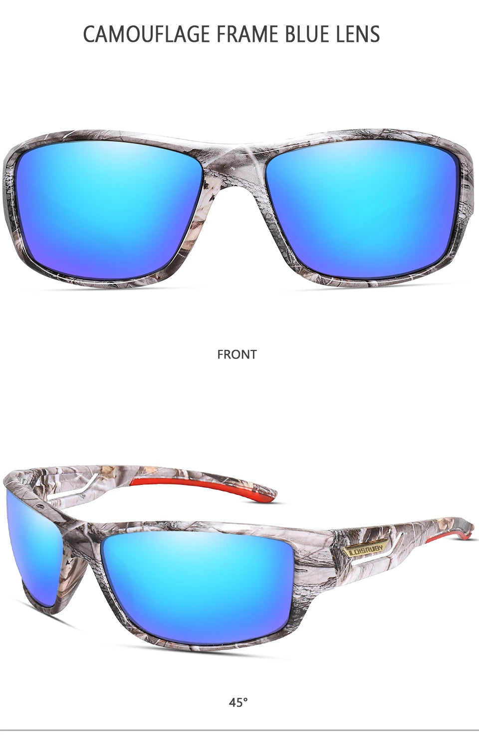 LOISRUBY Polarized Cycling Sunglasses Camouflage Driving Outdoor Sports Fishing Running Goggles UV400 Tacakle Eyewear