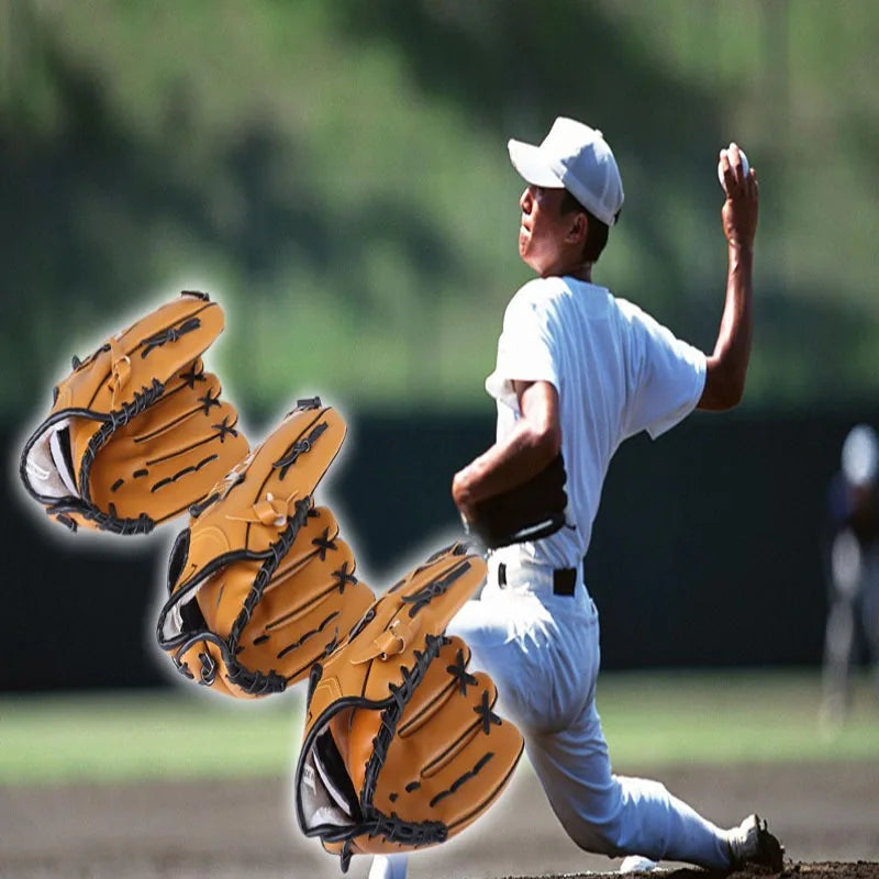 Outdoor camping sport Baseball Gloves Softball Practice Equipment Size 9.5 Left Hand For Kids/Adults Man Woman Training