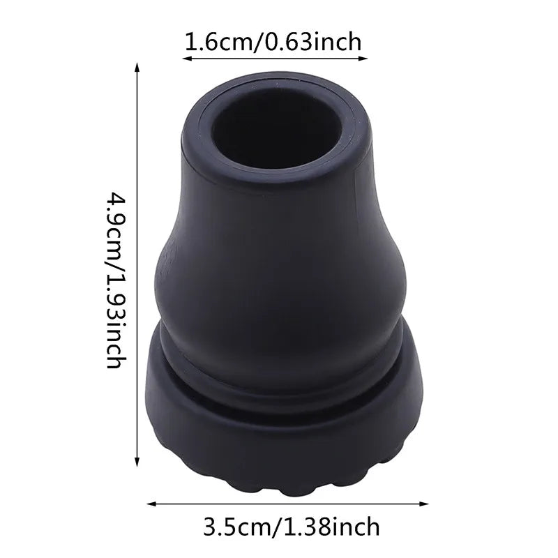 1/3/5pcs Rubber Pad Cap Non-Slip Walking Stick Crutch Cane Bottom Pads Cover Protector Climbing Hiking Trekking Pole Tip