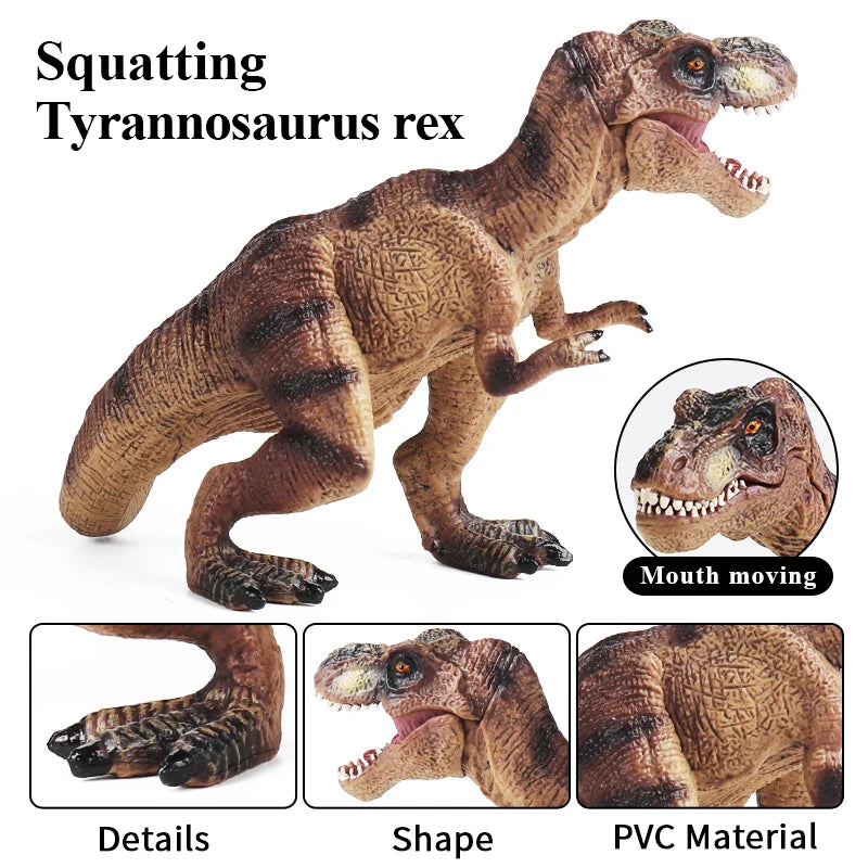 Oenux Jurassic Dinosaur World Eoraptor Dilophosauridae Mosasaurus Velociraptor T-Rex Animasl Model Action Figures Kid Toy Gift