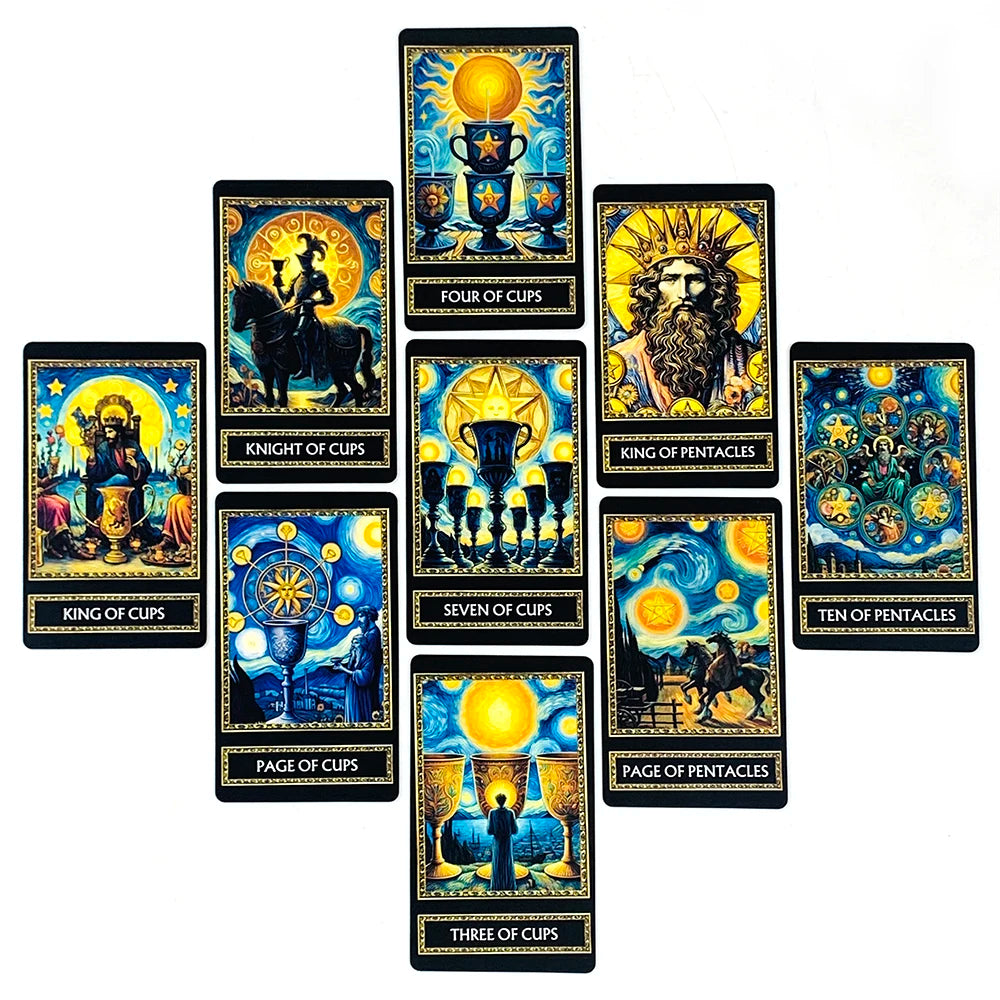 New Tarot Cards A 78 Cards Deck English Version Fortune Telling Divination Deck Game For Family Party Card Game New Year Gifts