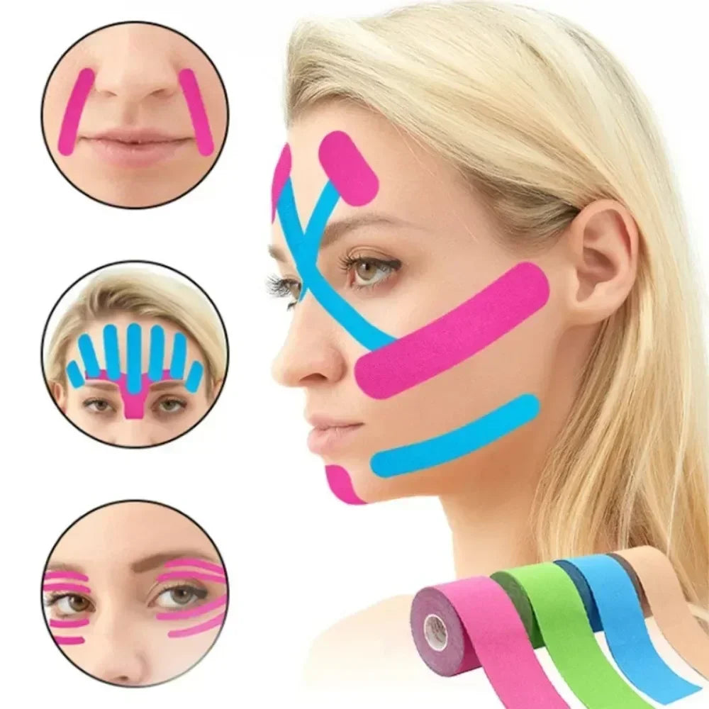 5/2CM X 5M Kinesiology Tape For Face V Line Neck Eyes Lifting Wrinkle Remover Sticker Tape Facial Skin Care Tool Elastic Bandage