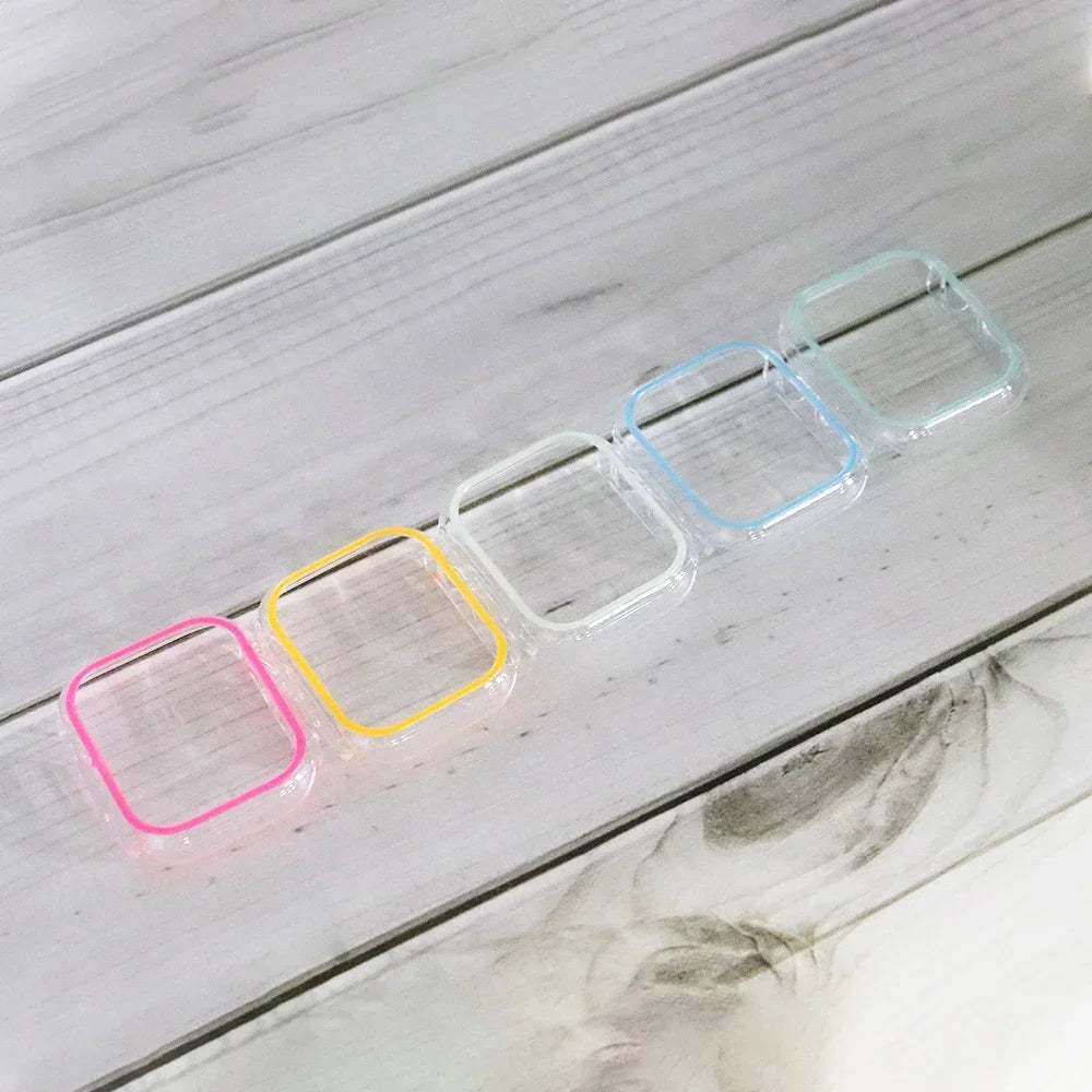 Luminous Cover for Apple Watch Case Ultra 49mm 45mm 44mm 41mm 40mm Hard PC Bumper Protective Frame iWatch 8 7 6 5 SE Accessorie