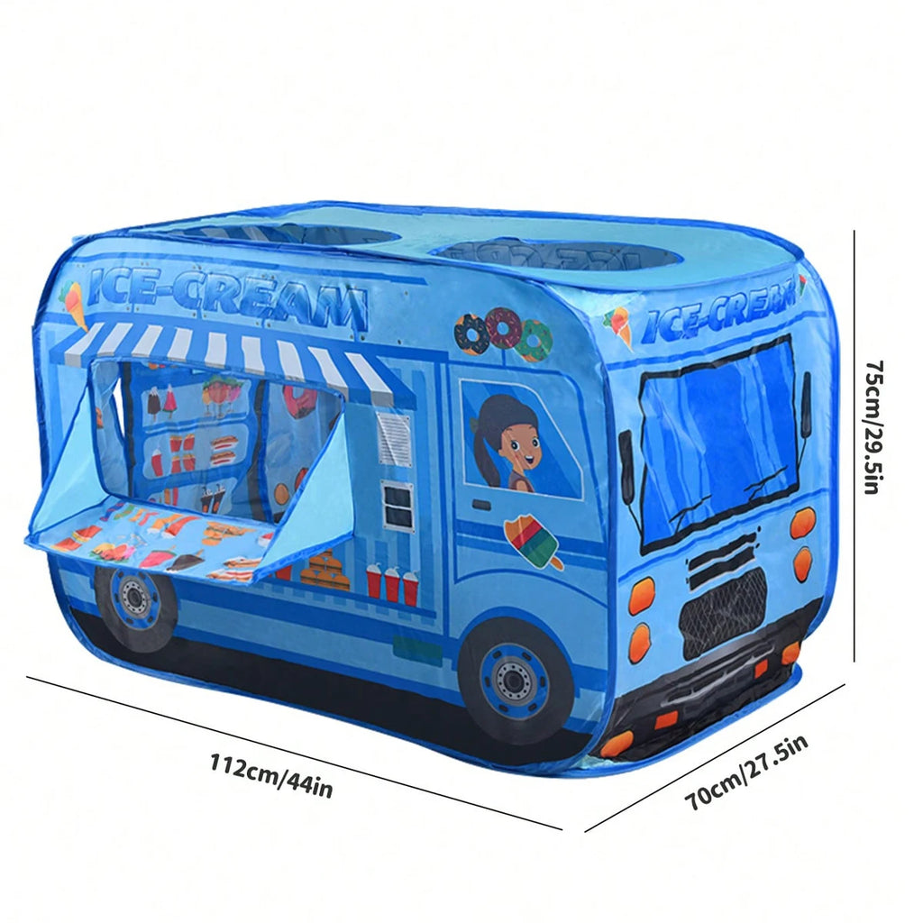 Foldable Kids Indoor Outdoor Tent Game House Car Shaped House Hiding House with Opening Shooting Game for Kids Boys Girls Girft
