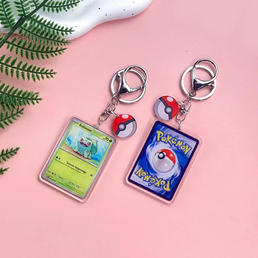 1/43Pcs Pokémon Pikachu Bulbasaur Gold Saint Acrylic Keychain Backpack Pendant Bag Charms Accessories Decoration Holiday Gifts