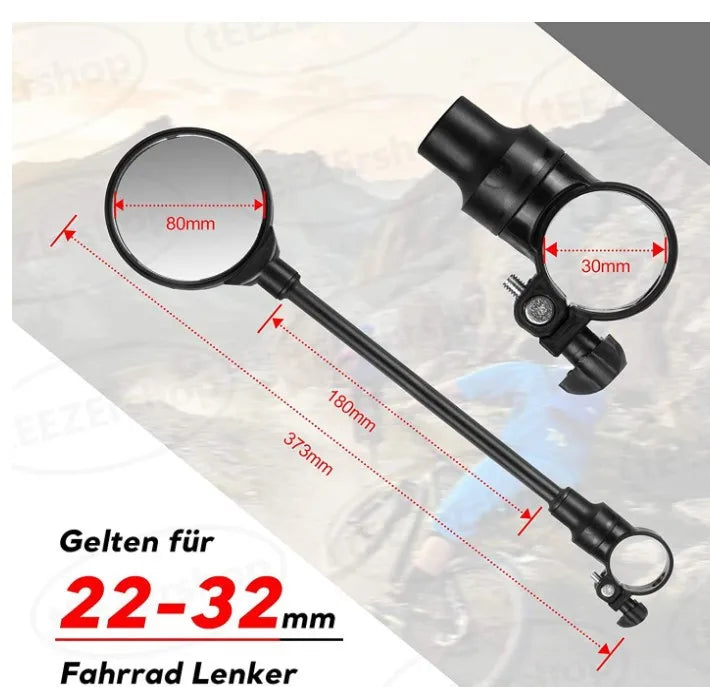 1PC Bicycle Rearview Handlebar Mirrors 360 for Mountain Road Bike Motorcycle Bendable Hose Adjustable Rearview Mirror