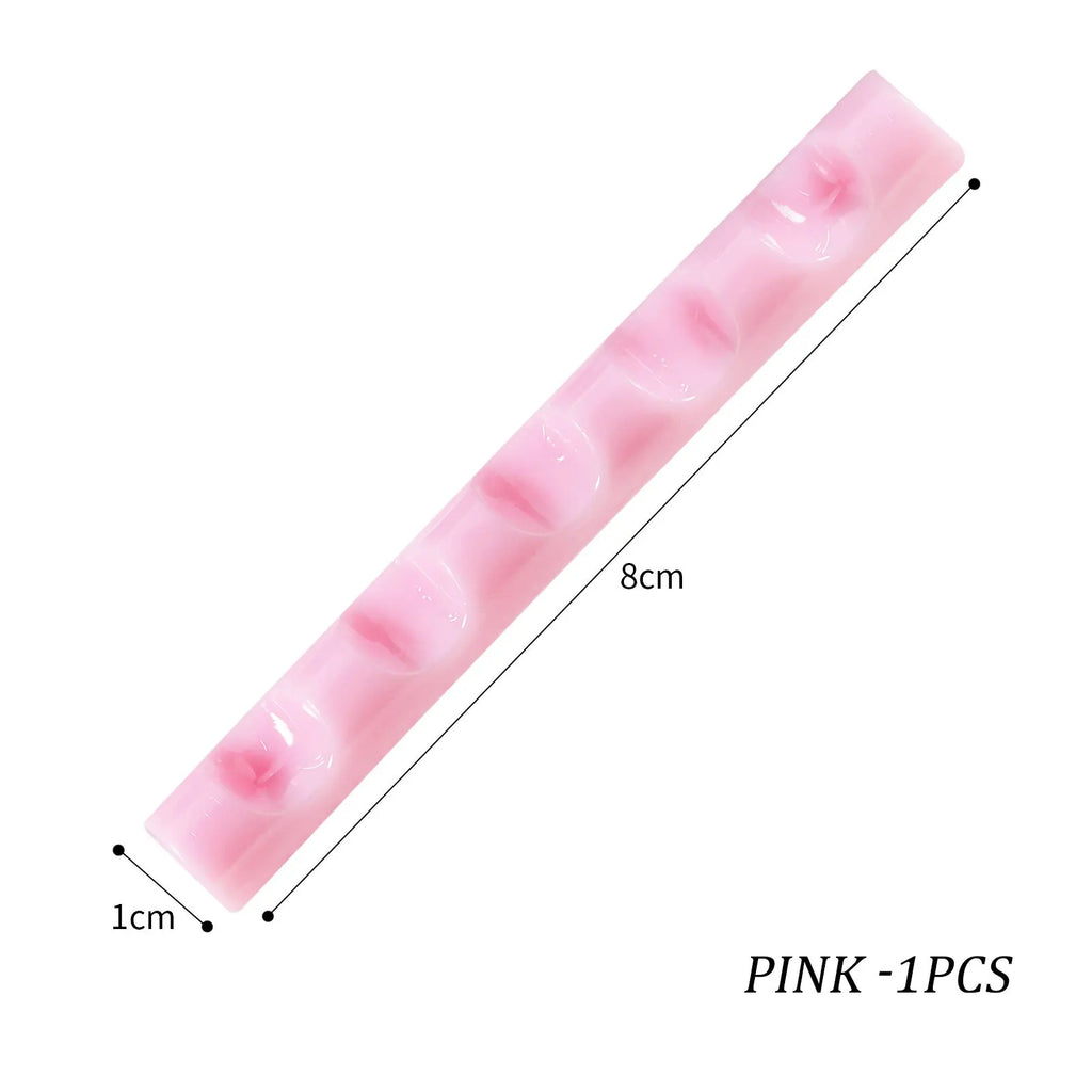 5 Grids Acrylic Clear Nail Brush Shelf Portable Mini crystal Painting Pen Rest Holder Stand Colorful UV Gel Brush Display Holder