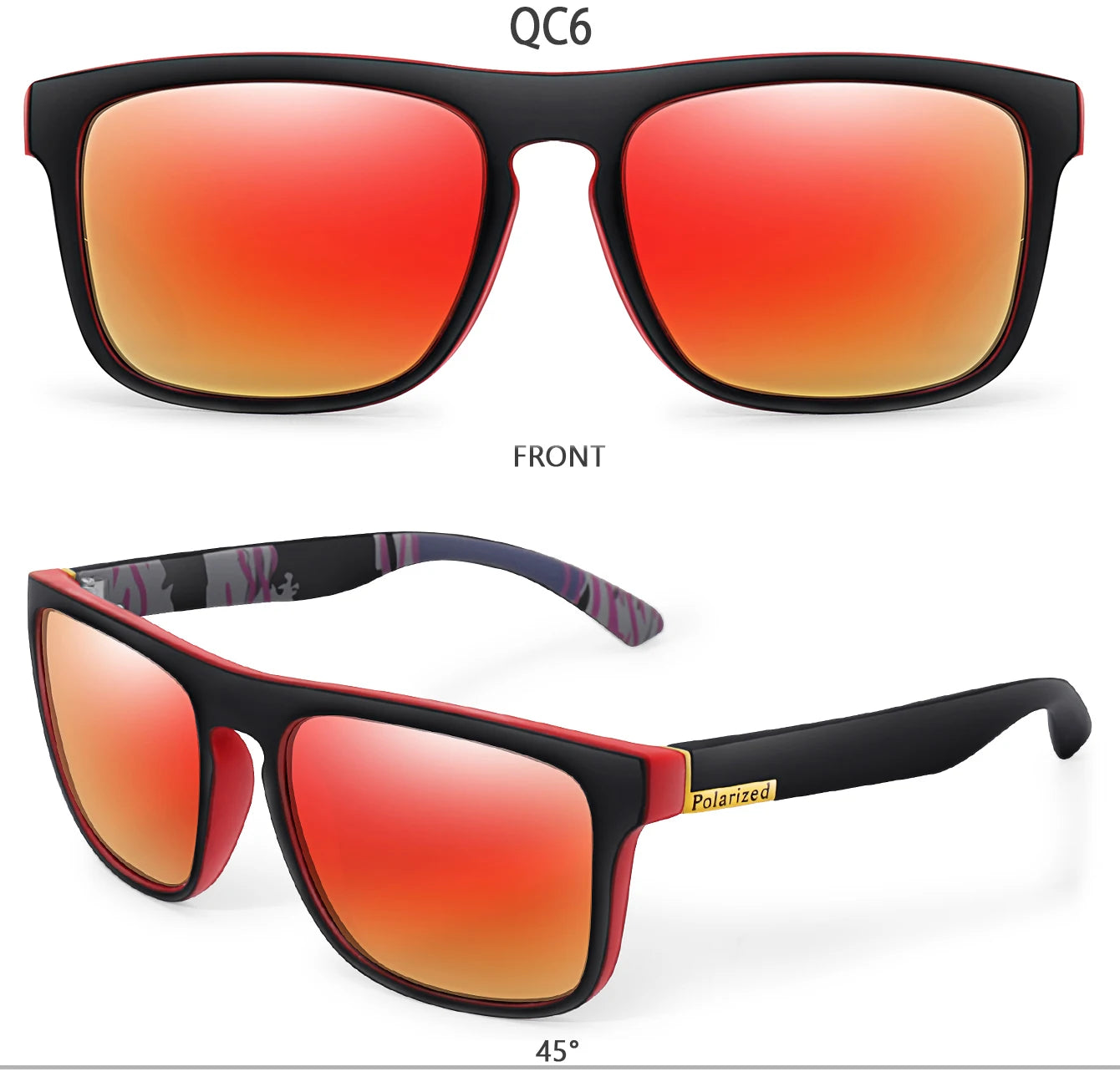 LOISRUBY Brand Polarized Cycling Sunglasses Men Car Driving Color Changing Bike Motorcycle Square Frame Hinking Festival