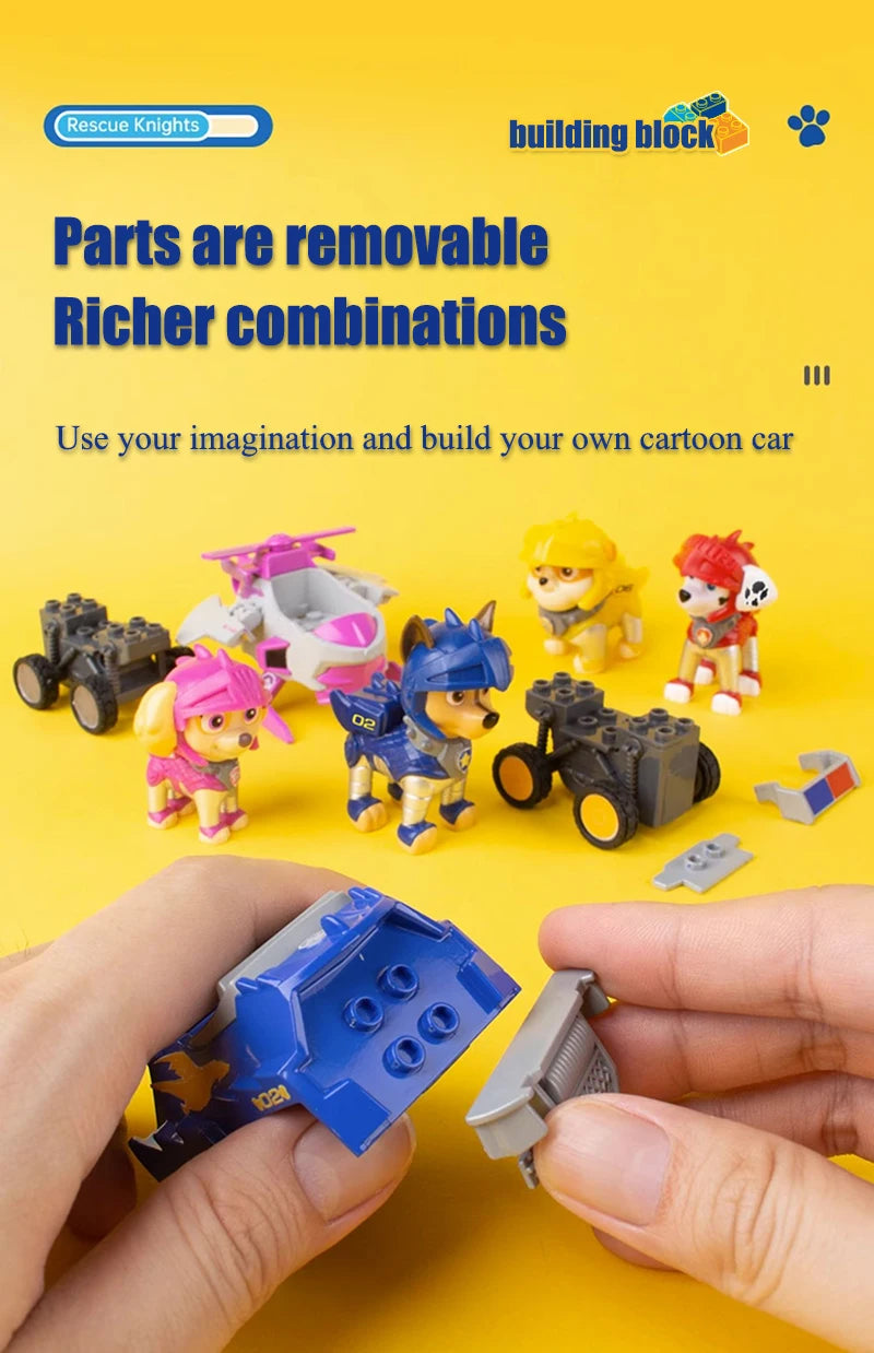 Genuine Paw Patrol PVC Cartoon Model Car 4-6cm Ryder Mashall Chase Rubble Skye Puppy Patrol Toys Figure Children Christmas Gifts