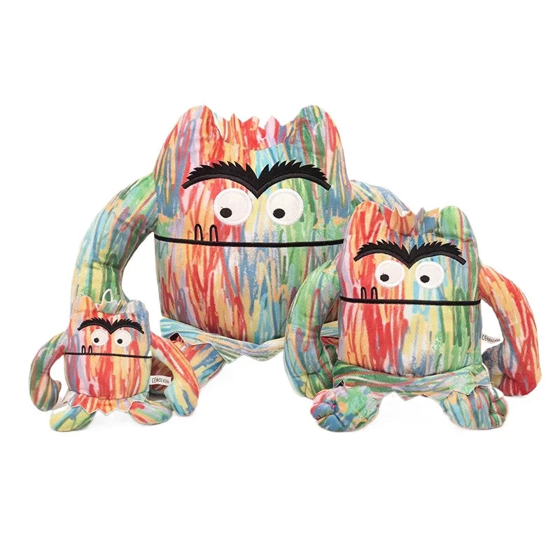 Emothional Monster Plush Toys Big Mouth Demon Stuffed Anime Plushie Colorful Dolls for Birthday Halloween Party Gifts