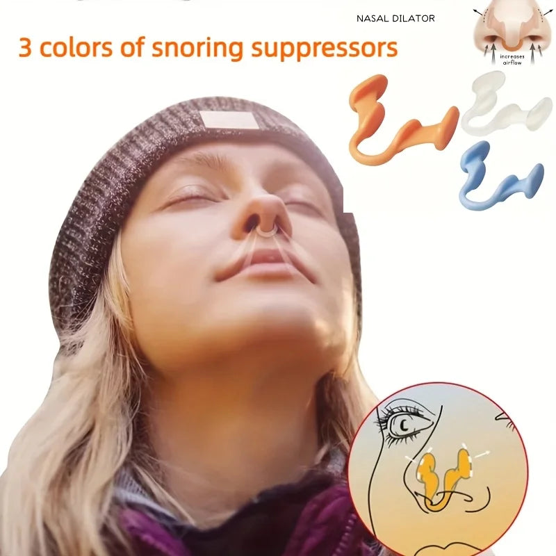 3Pcs Silicone Sleeping Nasal Dilator - Improves Sleep Quality and Anti-snoring, Pure Physical Anti-snoring Solution