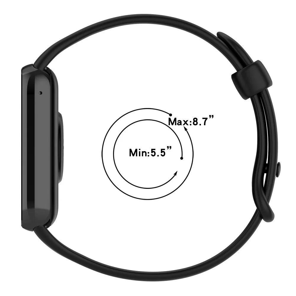 Soft Silicone Strap and One-piece Full Protective Case for Xiaomi Mi Band 9 Pro Strap Smart Band