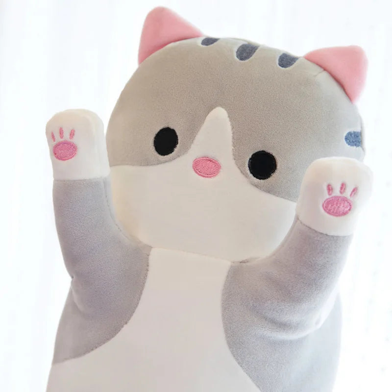 50/70/90/110/130cm Funny Cute Soft Long Cat Plush Toys Pause Office Nap Pillow Bed Sleep Home Decor Doll for Kids Girl Gift