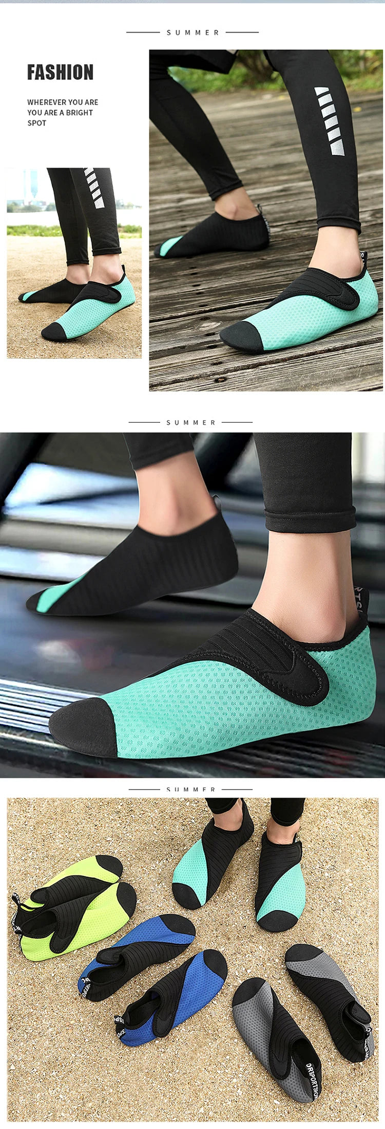 Men's Women's Kids Quick Dry Water Sports Barefoot Feeling Wading Shoes, Water Shoes for Swimming, Windsurfing, Surfing Shoes