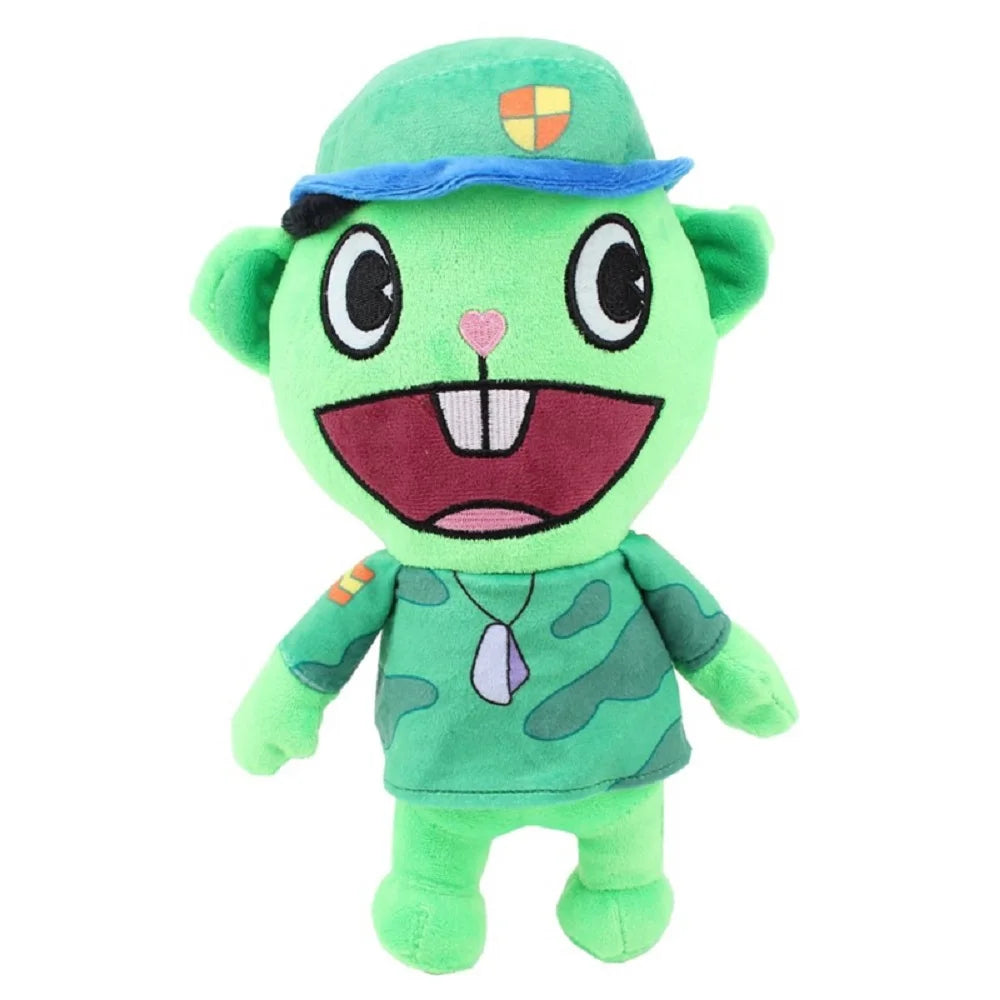 25CM HTF Happy Tree Friends Anime Happy Tree Friends Soldier Fliqpy Plush Toys Dolls Military Flipy Doll Plush Toy for Kids Gift