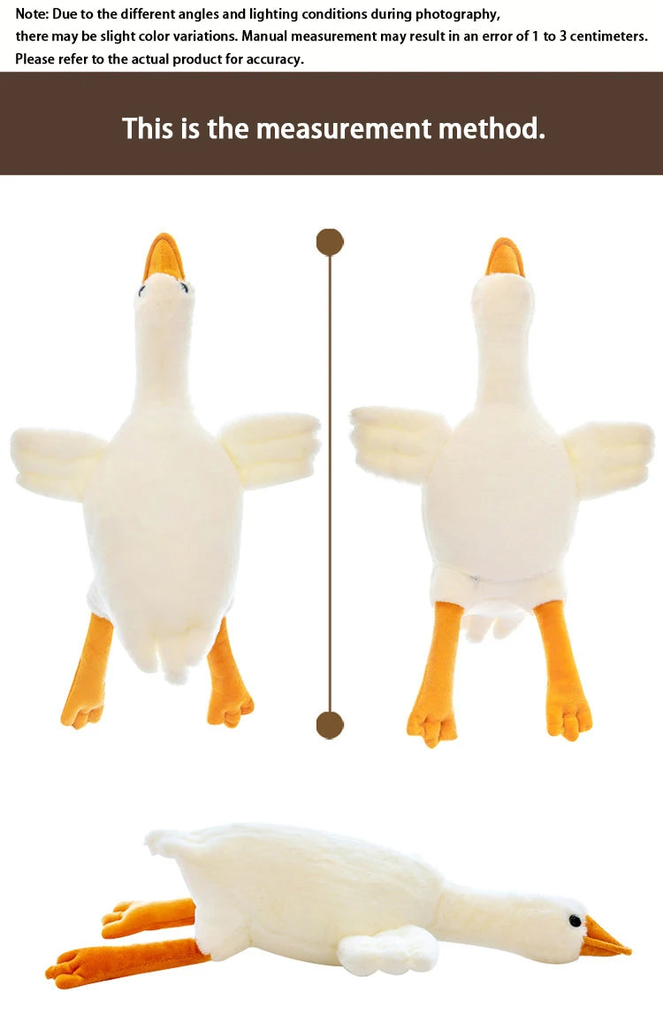 130/160/190cm Large White Goose Fur-Retriever Soft Toy Children's Girls' Gift Cute Doll Sleeping Pillow Large-sized Doll