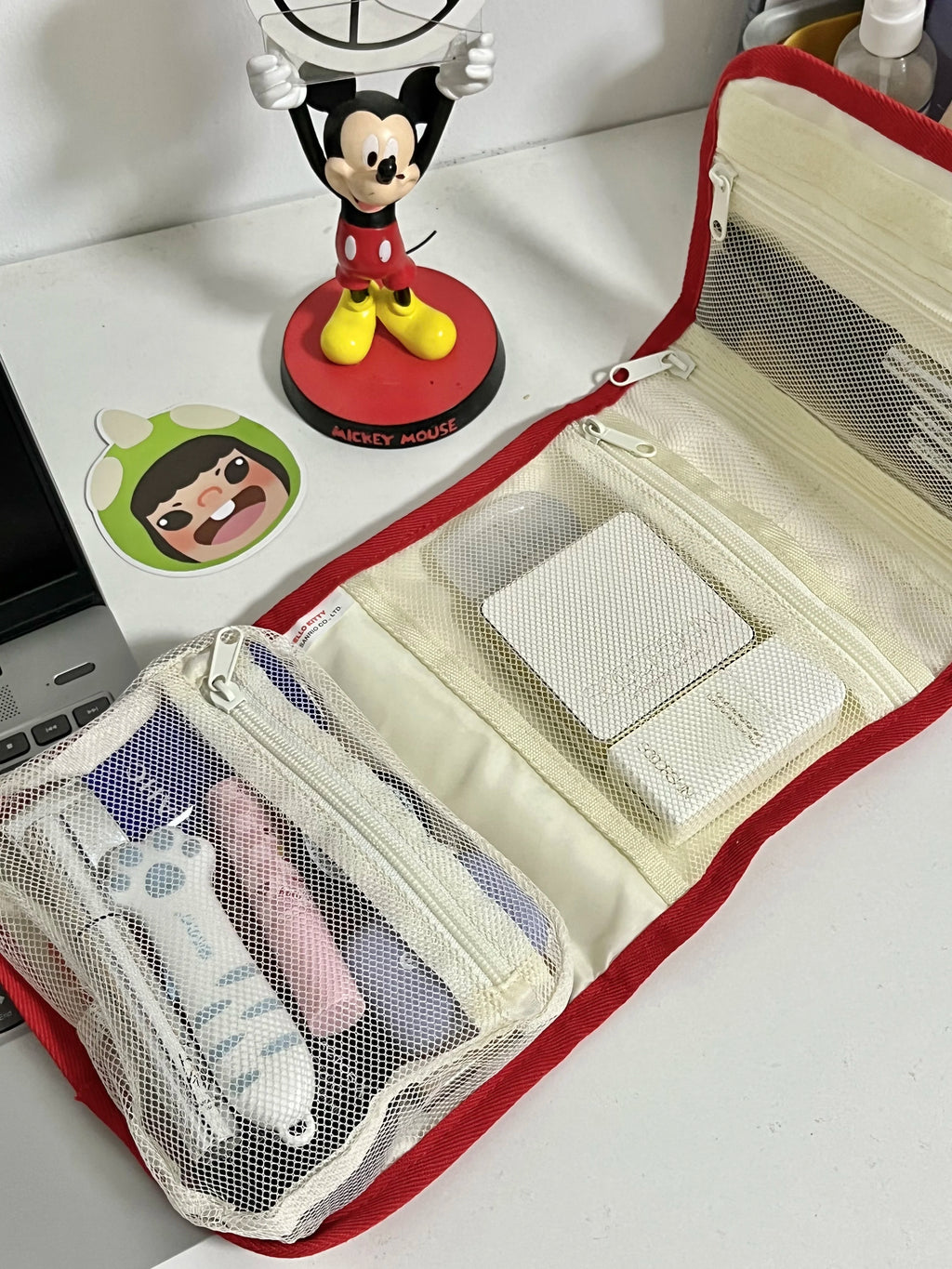 Cute Portable Travel Wash Up Storage Bag Girls Gifts Hello Kitty Kuromi Stitch KT Cat Cartoon Cosmetic Bag For Girl Kawaii Gifts