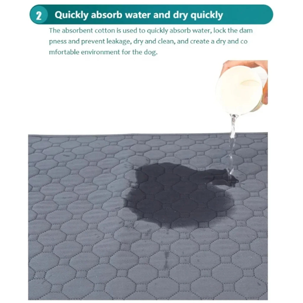 Dog Pee Pad Reusable Washable Dog Urine Mat Car Seat Floor Sofa Waterproof Absorbent Puppy Cat Training Diaper Mat Pet Supplies