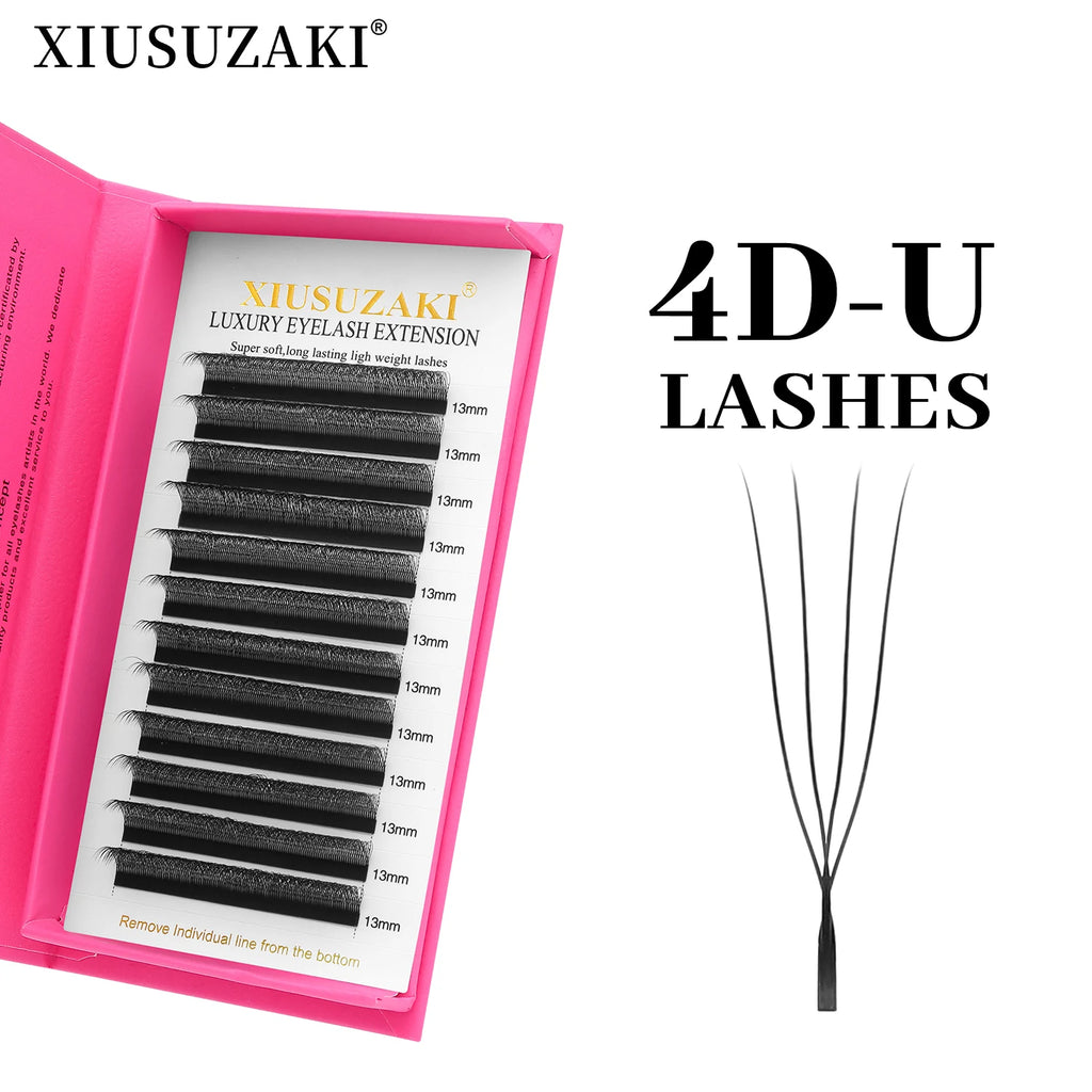 XIUSUZAKI  U-Shaped YY 3D 4D 5D W Eyelash Extensions New Style U/W Lashes Extension Mink Premade Volume Fans False Eyelashes