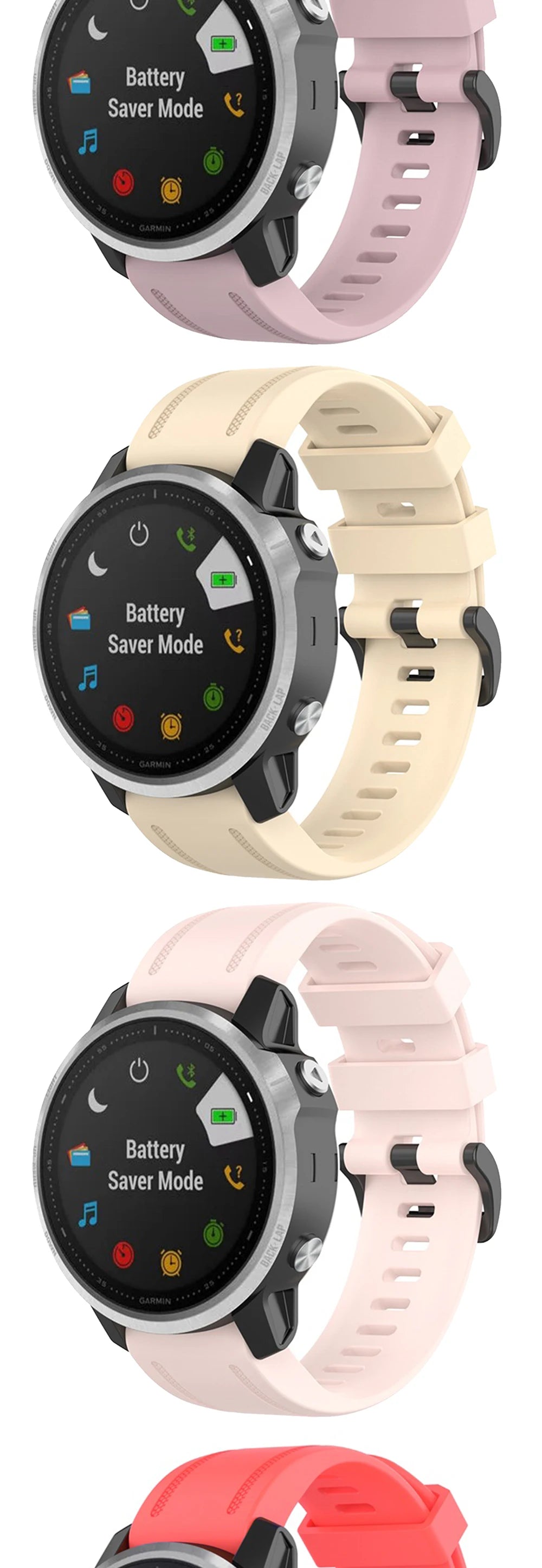 20 22 26mm Silicone Strap for Garmin Fenix 6 6X Pro 6S 7S 7 7X 5S 5 5X Plus 965 Epix Pro Gen2 47 51mm Watchband QuickFit Correa