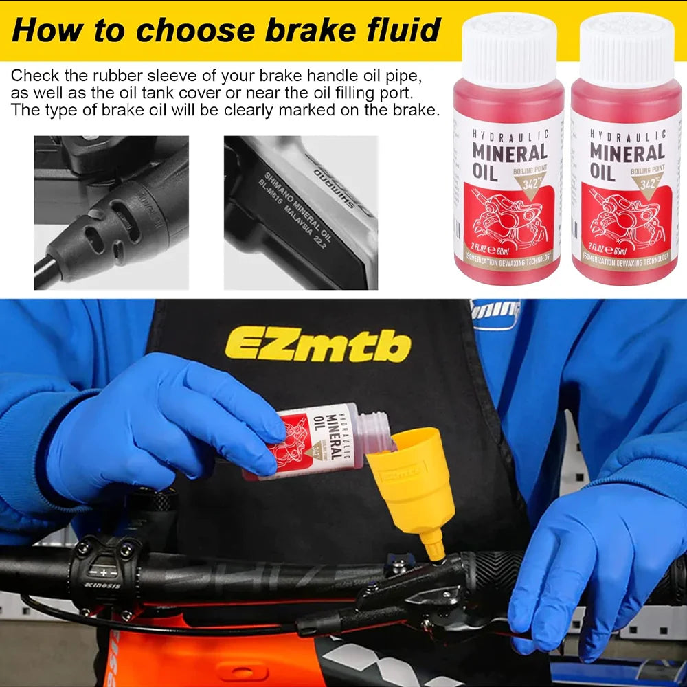 60～120ML Bicycle Brake Oil Bleed Kit Tools For SHIMANO,TEKTRO,Avid,Series MTB Road Bike Brake Repair Tool