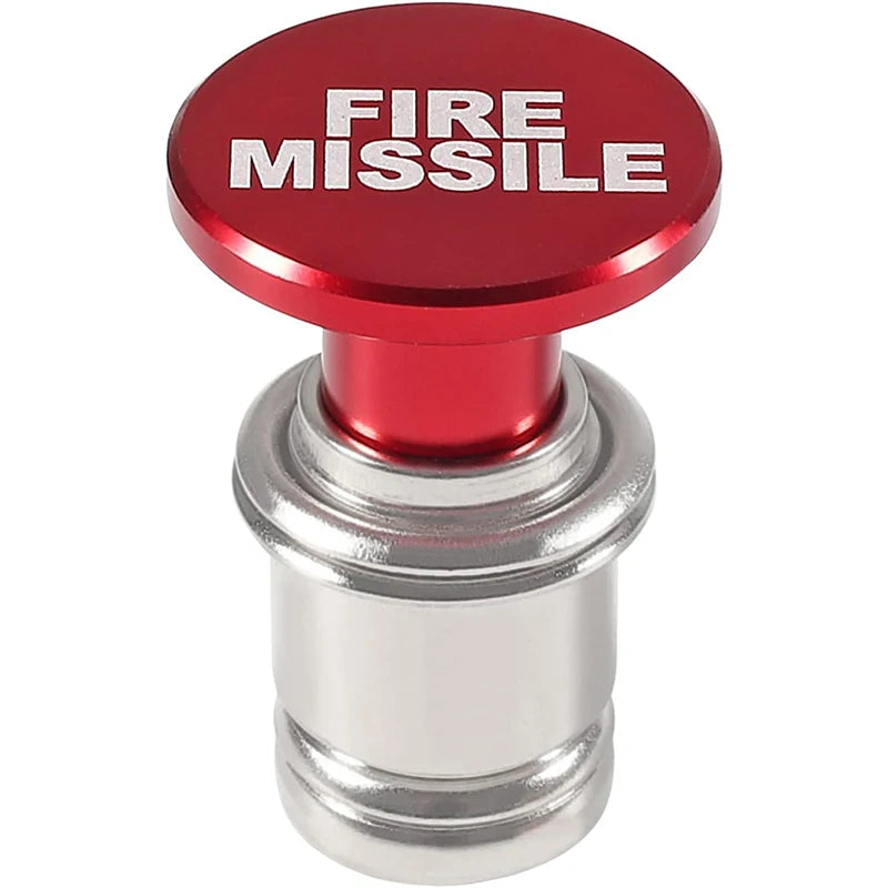 Fire Missiles Button Car Cigarette Lighter Anodized Aluminum Universal 12-Volt Replacement Accessory Fits for Most Vehicl Socket