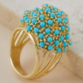 Trendy Hollow Golden Color Inlay Pearls Rings for Women Birthday Gift Accessories Fashion Custom Jewelry