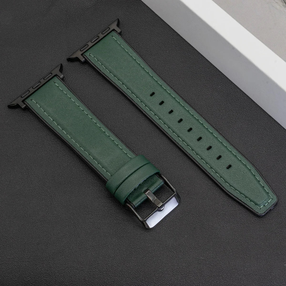 Leather Band Strap for Apple Watch Band Ultra 3 49mm 11 10 9 8 7 46 45 41mm High Quality for IWatch Series 6SE54 44 40mm Correa