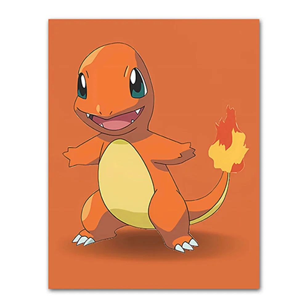 Cartoon Anime Poster Pokemon Pokémon Pikachu Watercolor Art Kids Room Decoration Wall Hanging Painting Kids Gift