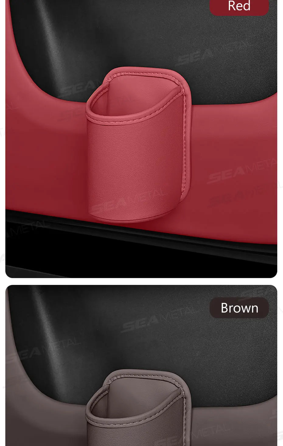 SEAMETAL Universal Car Door Cup Holder Box Back Clip Design Drink Rack Storage Bin Car Seat Back Water Cup Box Organizer Pocket