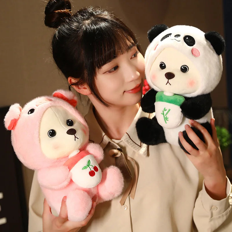 25/35cm Anime Cosplay Joint Bear Plush Toy Cute Stuffed Animals Bunny Duck Shark Pig Plushies Doll Kawaii Soft Toys For Girls