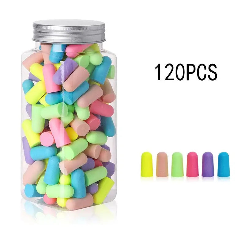 24/60/120 Pcs Bullet Type Foam Earplugs Anti-Noise Abatement Sleeping Ear Plug Mulitcolor