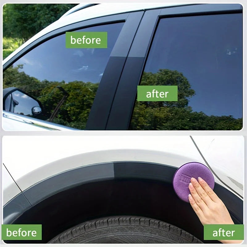 Black Shiny Tire wax 30g - durable, long-lasting protection and repair for all kinds of tires - prevents cracks and whitens