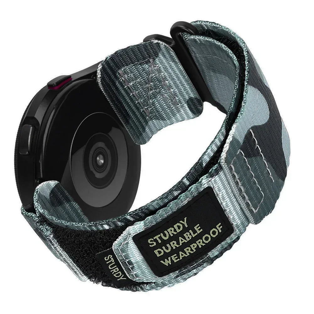 22mm 20mm Camouflage Nylon Strap for Samsung Galaxy Watch 7 6 5 4 40/44mm 6 Classic 43 47mm Band for Huawei Watch GT5 4Pro Band