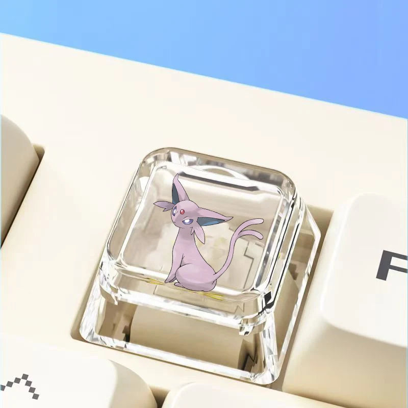 Cross mechanical keyboard personalized anime keycap single Charmeleon Blastoise Eevee transparent cartoon keycap