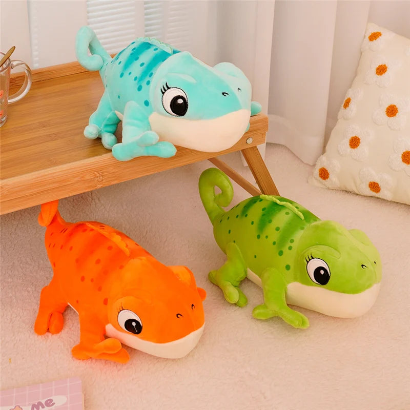 1PC 30cm Cartoon Real Like Lizard And Chameleon Plush Toys Creative Simulation Animal Reptile Stuffed Pillow Gifts